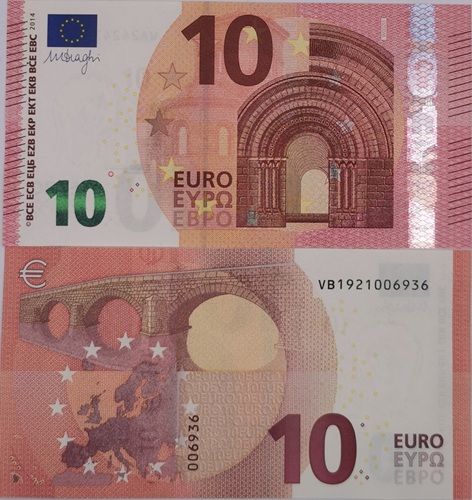 10 euro 2014 EU UNC, Mario Draghi VB/V010G1 (Španielsko)