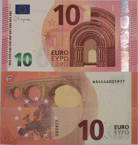 10 euro 2014 EU UNC, Christine Lagarde WA/W003G2 (Nemecko)