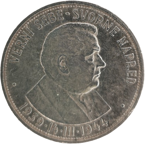 50 Koruna 1944 Slovenský štát, Dr. Jozef Tiso (ťuknutá hrana)