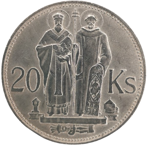 20 Koruna 1941 Slovenský štát, Cyril a Metód 