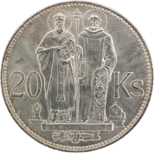20 Koruna 1941 Slovenský štát, Cyril a Metód 