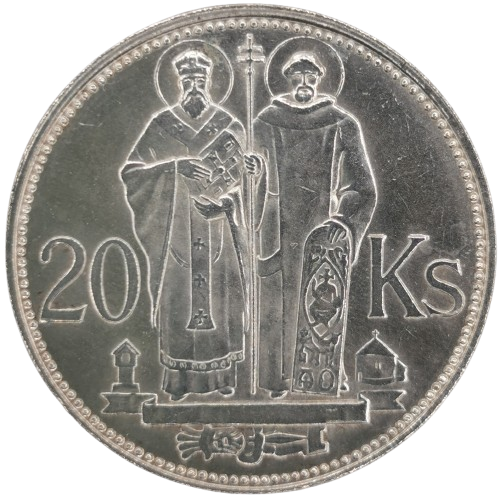 20 Koruna 1941 Slovenský štát, Cyril a Metód 