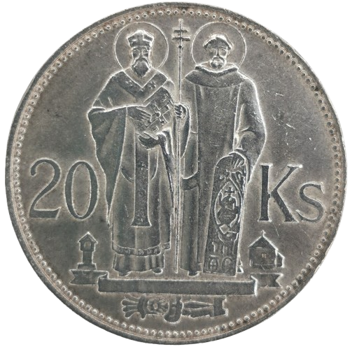 20 Koruna 1941 Slovenský štát, Cyril a Metód 
