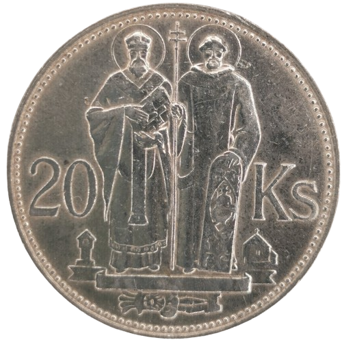 20 Koruna 1941 Slovenský štát, Cyril a Metód 