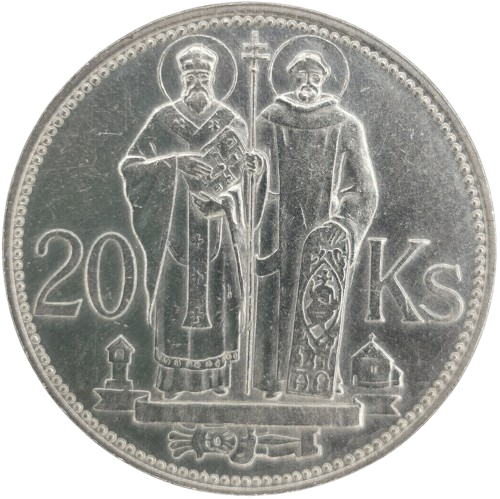 20 Koruna 1941 Slovenský štát, Cyril a Metód 