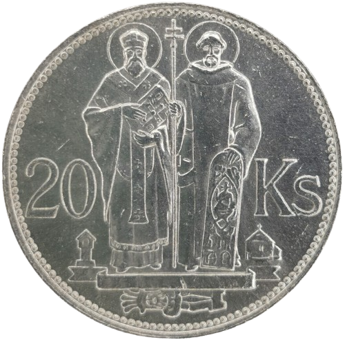 20 Koruna 1941 Slovenský štát, Cyril a Metód 