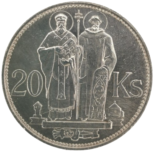 20 Koruna 1941 Slovenský štát, Cyril a Metód 
