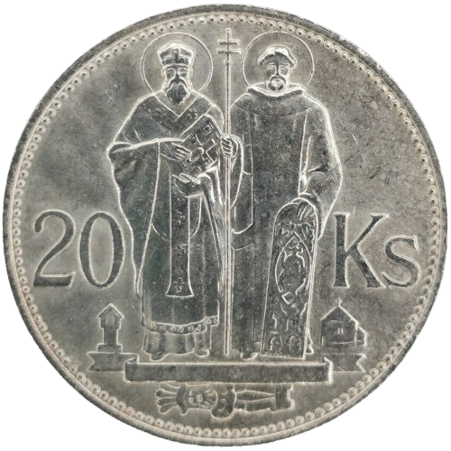 20 Koruna 1941 Slovenský štát, Cyril a Metód 