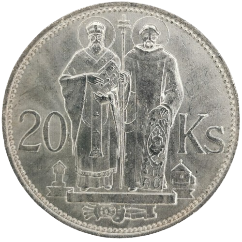 20 Koruna 1941 Slovenský štát, Cyril a Metód 