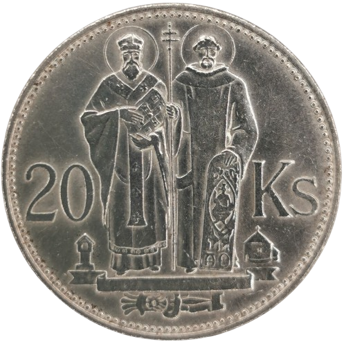 20 Koruna 1941 Slovenský štát, Cyril a Metód 
