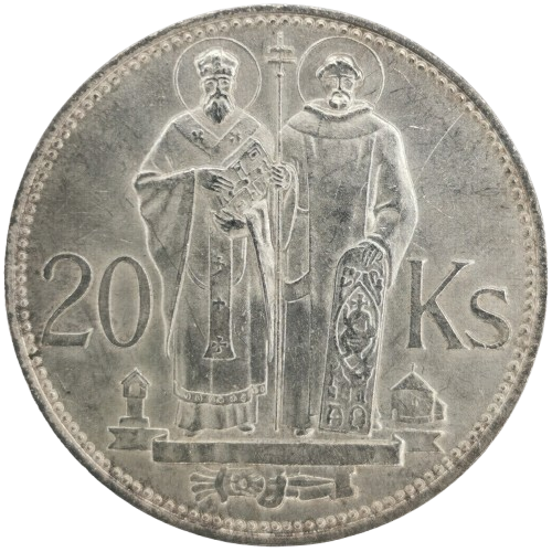 20 Koruna 1941 Slovenský štát, Cyril a Metód 