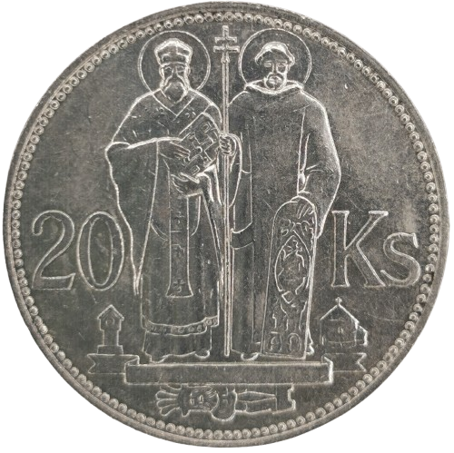 20 Koruna 1941 Slovenský štát, Cyril a Metód 