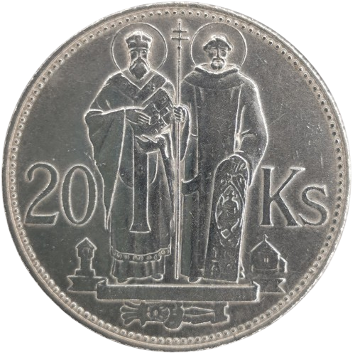 20 Koruna 1941 Slovenský štát, Cyril a Metód 