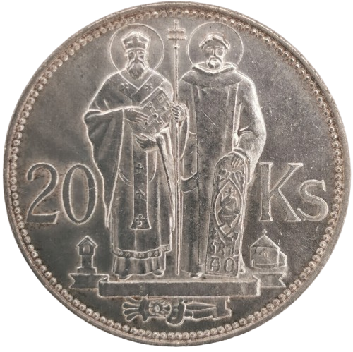 20 Koruna 1941 Slovenský štát, Cyril a Metód 
