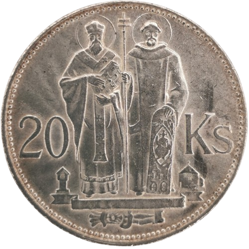 20 Koruna 1941 Slovenský štát, Cyril a Metód 