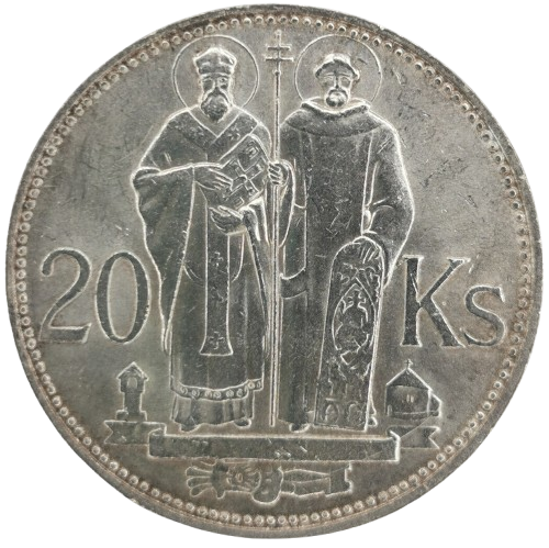 20 Koruna 1941 Slovenský štát, Cyril a Metód 