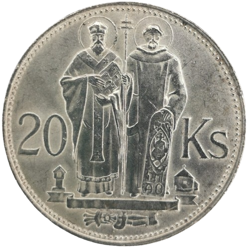20 Koruna 1941 Slovenský štát, Cyril a Metód 