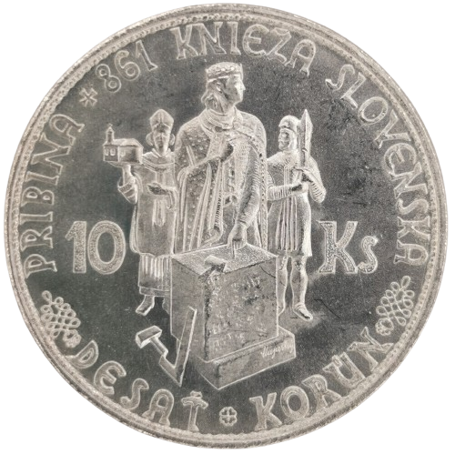 10 Koruna 1944 Slovenský štát, kríž na kaplnke