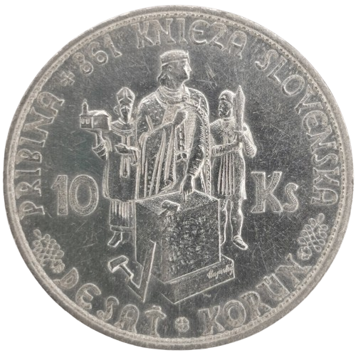 10 Koruna 1944 Slovenský štát, kríž na kaplnke