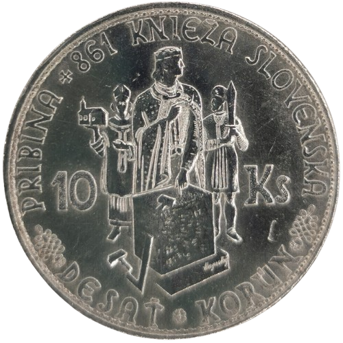 10 Koruna 1944 Slovenský štát, kríž na kaplnke 