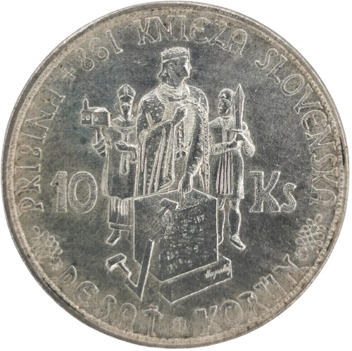 10 Koruna 1944 Slovenský štát, kríž na kaplnke 