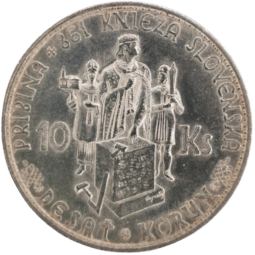 10 Koruna 1944 Slovenský štát, kríž na kaplnke 