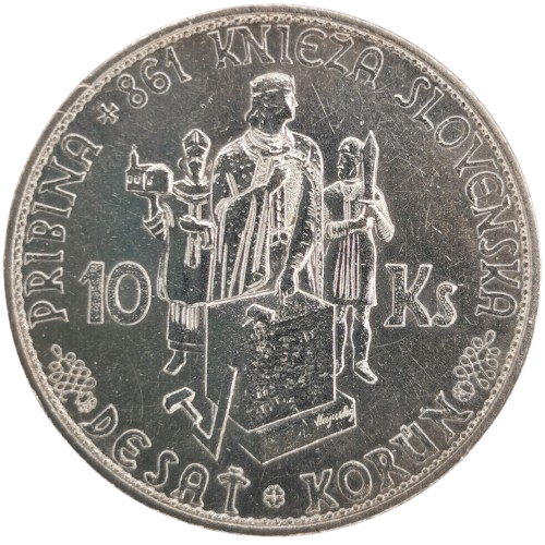 10 Koruna 1944 Slovenský štát, kríž na kaplnke 