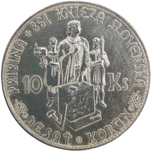 10 Koruna 1944 Slovenský štát, kríž na kaplnke 