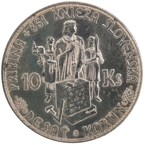 10 Koruna 1944 Slovenský štát, kríž na kaplnke 