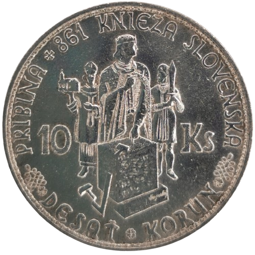 10 Koruna 1944 Slovenský štát, kríž na kaplnke 