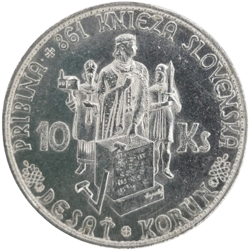 10 Koruna 1944 Slovenský štát, varianta bez krížu na kaplnke