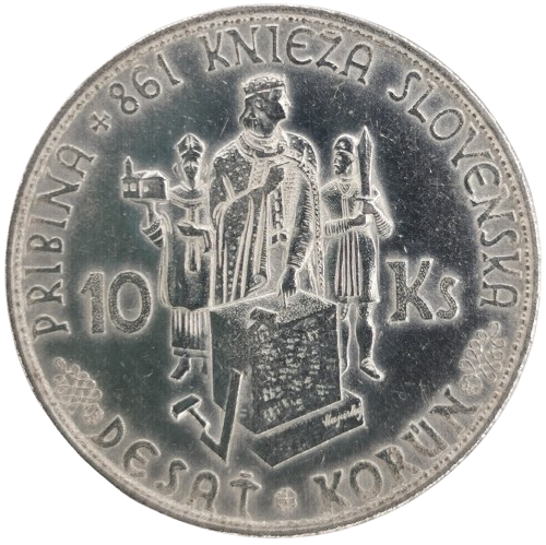 10 Koruna 1944 Slovenský štát, varianta bez krížu na kaplnke