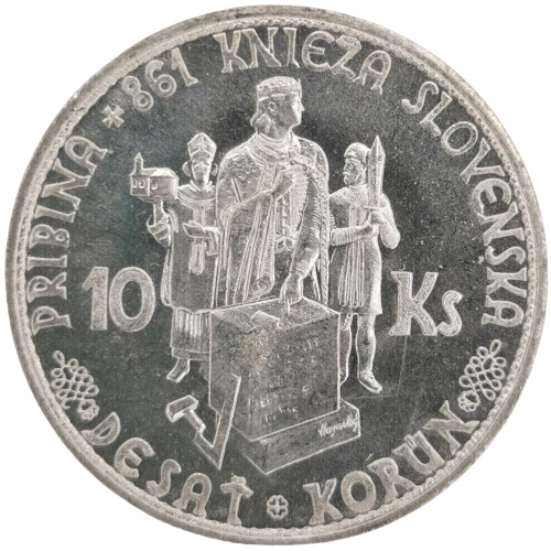 10 Koruna 1944 Slovenský štát, varianta bez krížu na kaplnke