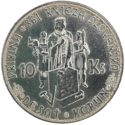 10 Koruna 1944 Slovenský štát, varianta bez krížu na kaplnke