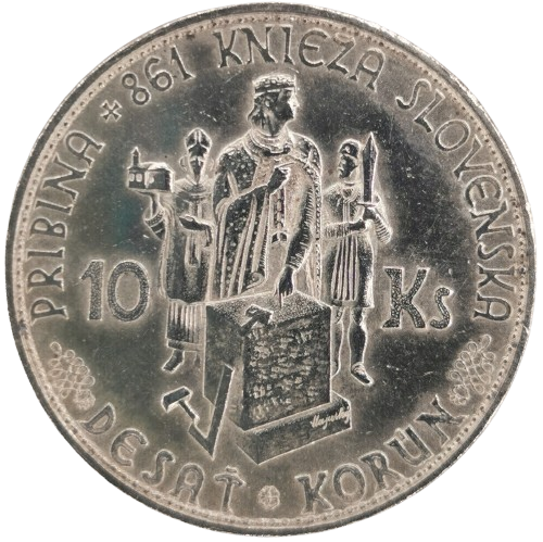 10 Koruna 1944 Slovenský štát, varianta bez krížu na kaplnke
