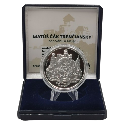 Strieborná medaila Slovensko 1/2 Oz Ag, Matúš Čák Trenčiansky