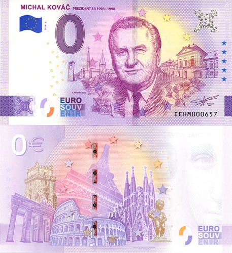 0 euro suvenír 2026/1 Slovensko UNC, Michal Kováč (ND)