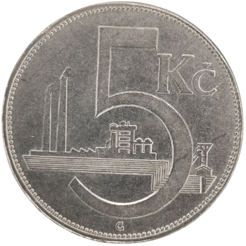 5 Koruna 1938 Československo 