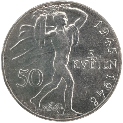 50 Koruna 1948 Československo, 3. výročie Pražského povstania