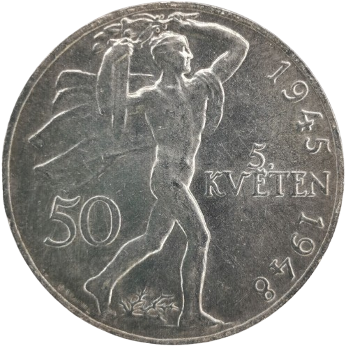 50 Koruna 1948 Československo, 3. výročie Pražského povstania