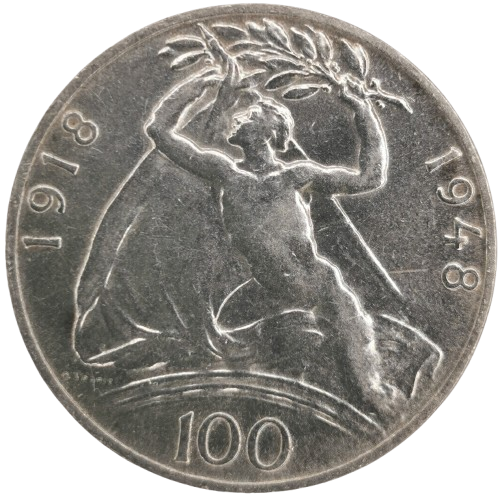 100 Koruna 1948 Československo, 30. výročie vzniku ČSR 