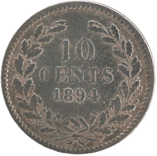 10 Cents 1894 Holandsko, Wilhelmina