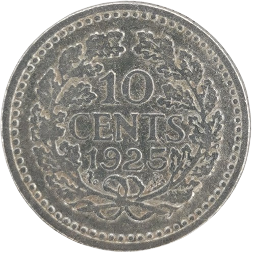 10 Cents 1925 Holandsko, Wilhelmina 
