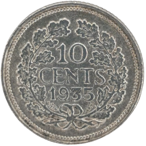 10 Cents 1935 Holandsko, Wilhelmina 