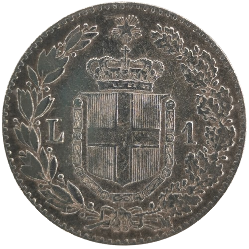 1 Lira 1887 Taliansko, Umberto I.
