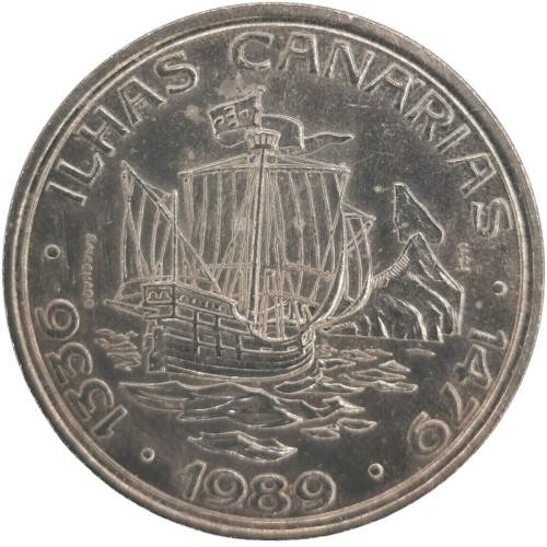 100 Escudos 1989 Portugalsko, zámorské objavy - Kanárske ostrovy