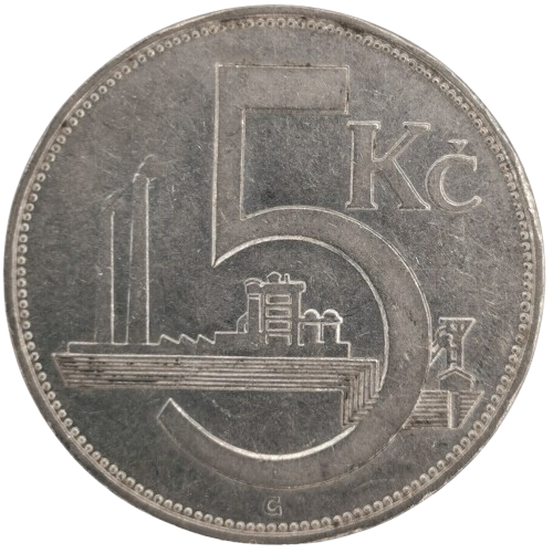 5 Koruna 1938 Československo 