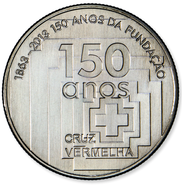 2,50 euro 2013 Portugalsko UNC červený kríž