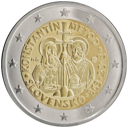 2 euro 2013 Slovensko cc.UNC, Konštantín a Metod