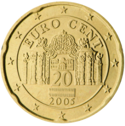 20 cent 2011 Rakúsko ob.UNC